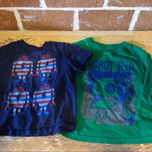 🦚3 for $10🦚 Toddler boys robots shirts
